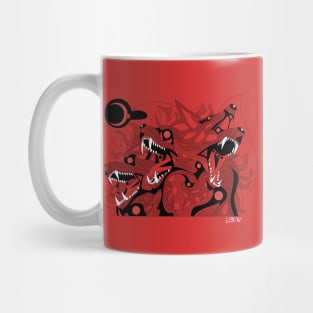 cadejo wolf werewolves ecopop from mayan patterns in el salvador artpop Mug